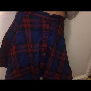 Black, red, and blue skater skirt